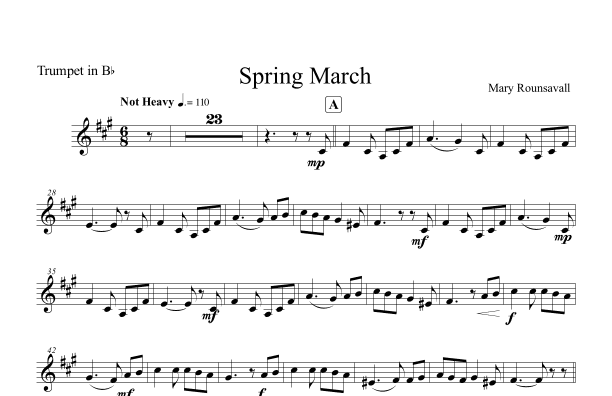 Spring March: Bb TRUMPET PART