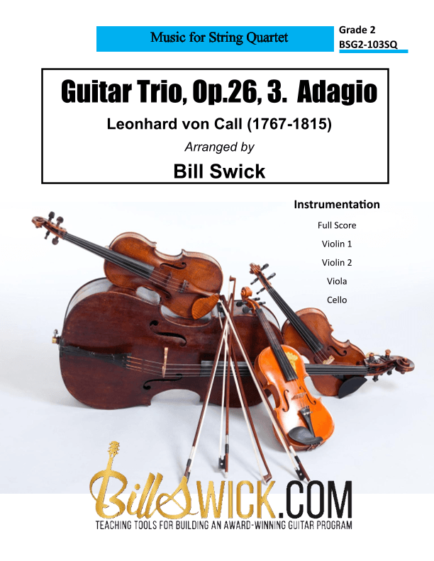 Guitar Trio, Op. 26 3. Adagio (arr. Bill Swick)