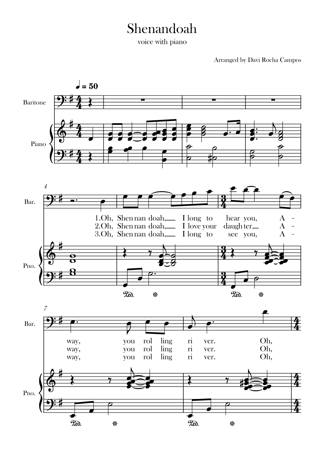 Shenandoah (arr. Davi Rocha Campos)