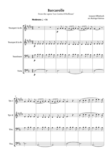 Barcarolle - Belle Nuit, O Nuit D'Amour (arr. Rodrigo Faleiros)