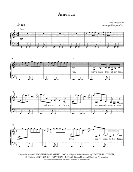 America (arr. Joe Cox)