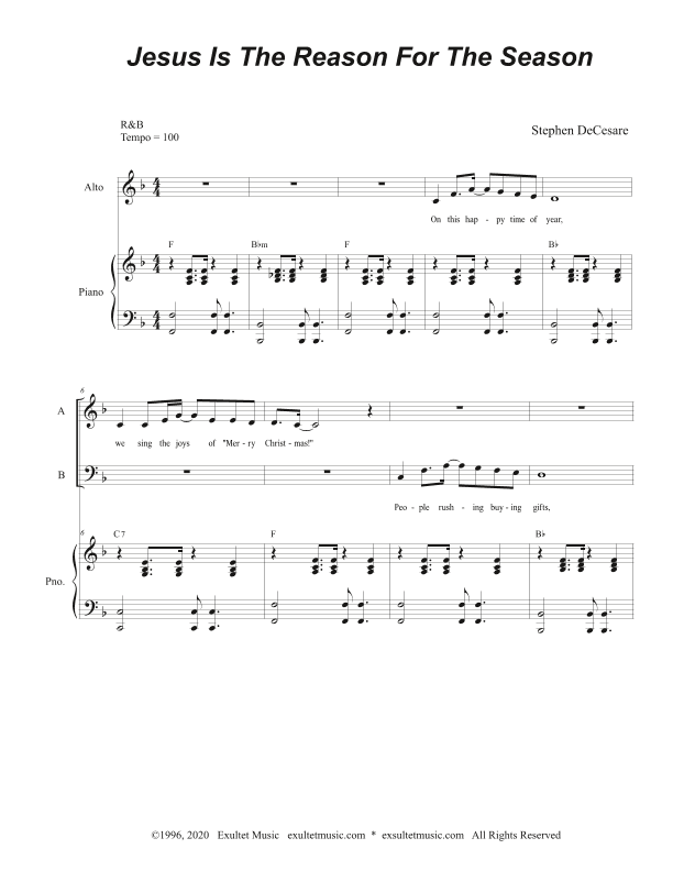 Jesus Is The Reason For The Season (for SATB)