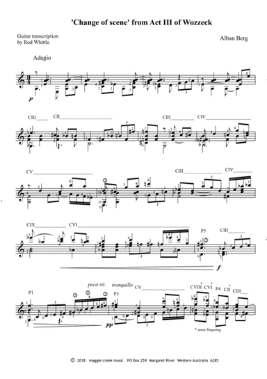 'Change of scene' from Act III of Wozzeck (arr. Rod Whittle)