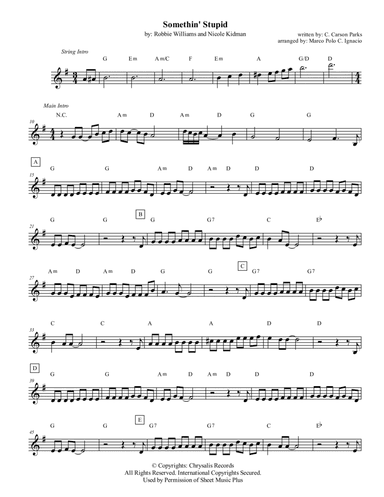 Somethin' Stupid (arr. Marco Polo Ignacio)