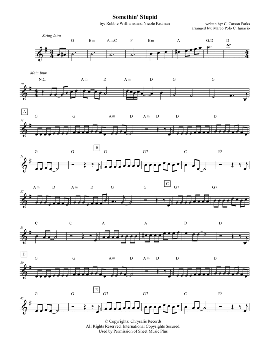 Somethin' Stupid (arr. Marco Polo Ignacio)
