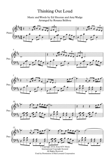 Thinking Out Loud (arr. Roxana Belibou)