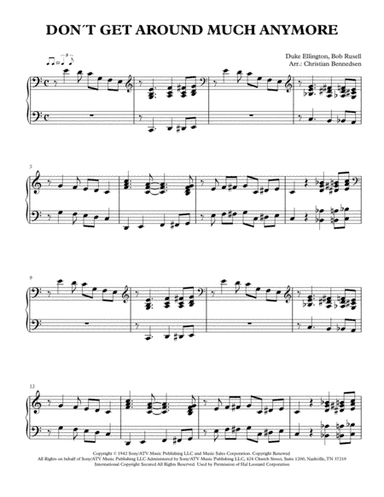 Don't Get Around Much Anymore (arr. Christian Bennedsen)