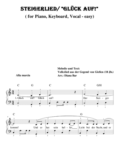 Steigerlied (arr. Diana Bar)