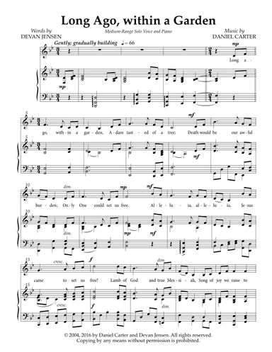Long Ago, within a Garden—Medium-Range Vocal Solo and Piano