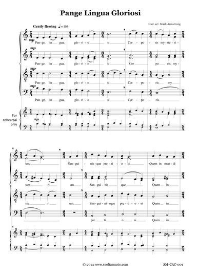 Pange Lingua Gloriosa (arr. Mark Armstrong)