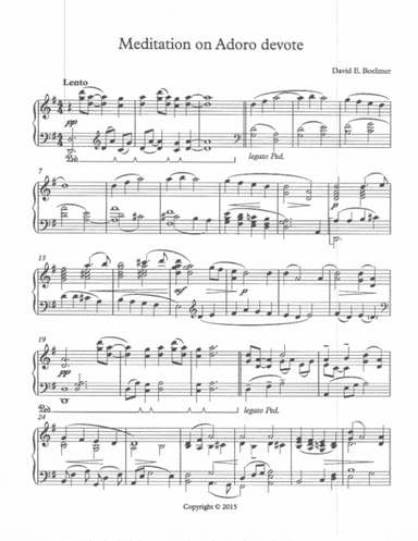 Meditation on Adoro devote (arr. David E. Boelzner)