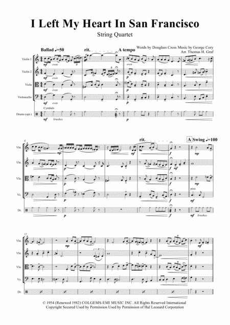 I Left My Heart In San Francisco (arr. Thomas H. Graf)