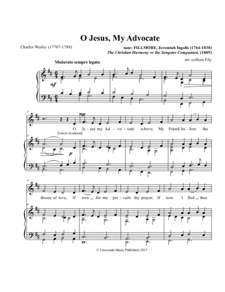 O Jesus My Advocate (arr. Colleen Fay)