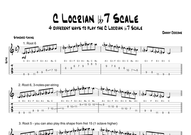 C Locrian bb7 Scale (4 Ways to Play)