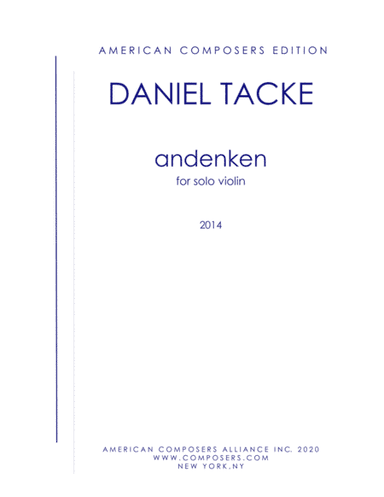 [Tacke] andenken