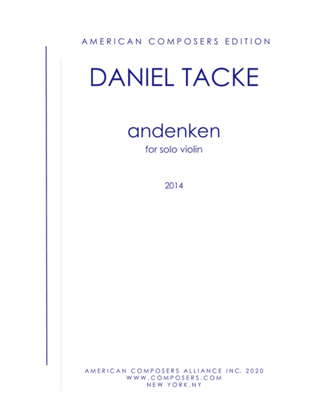 [Tacke] andenken