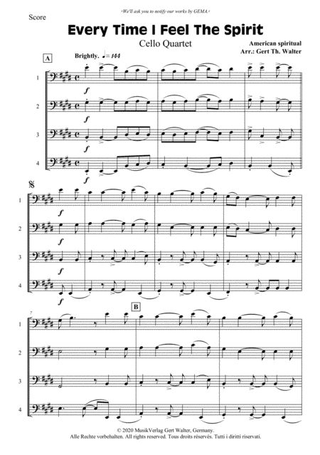 Every Time I Feel The Spirit (arr. Gert Th. Walter)