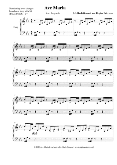 Ave Maria (Bach/Gounod) - lever harp solo