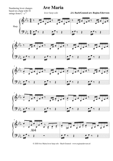 Ave Maria (Bach/Gounod) - lever harp solo