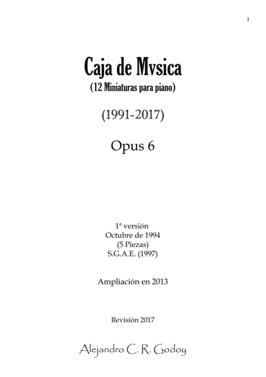 Caja de Mvsica, Op.6 (2017) 1. Melan-Kholé