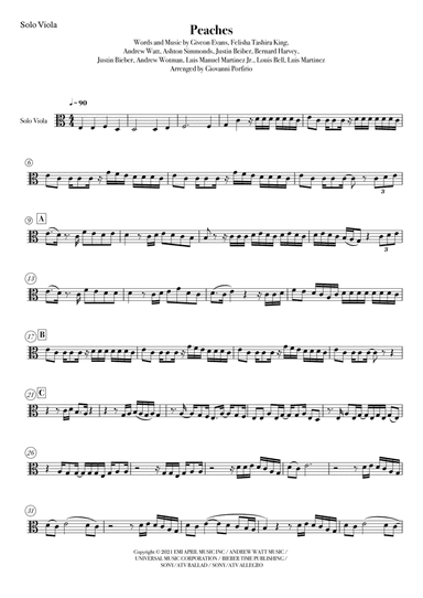 Peaches (arr. Giovanni Porfirio)