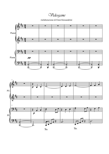 Videogame. Piano 4 hands
