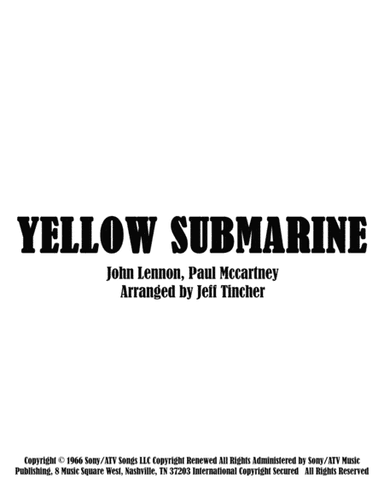 Yellow Submarine (arr. Jeff Tincher)