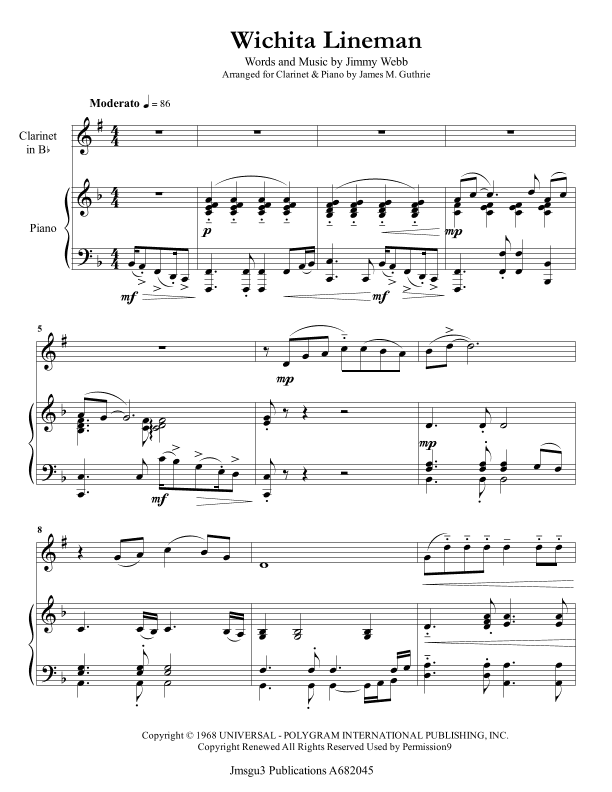 Wichita Lineman (arr. James M. Guthrie)