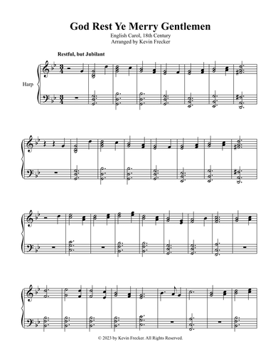 God Rest Ye Merry Gentlemen (arr. Kevin Frecker)