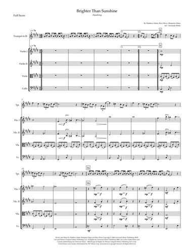 Brighter Than Sunshine (arr. Fernando Britto)
