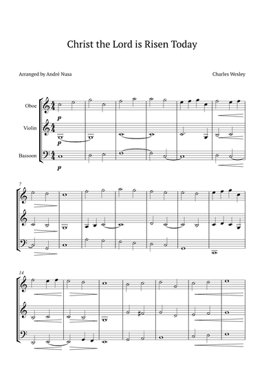 Christ the Lord is Risen Today (arr. André Nusa)