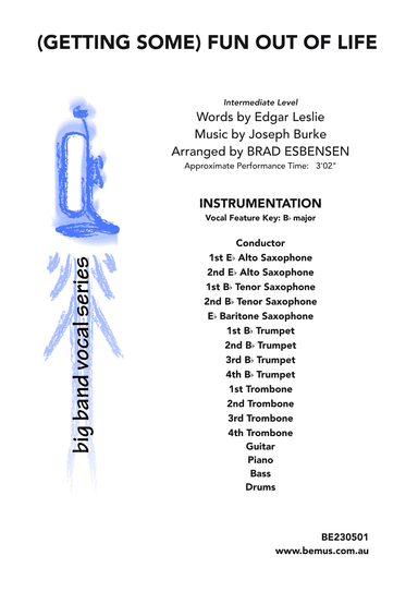 Getting Some Fun Out Of Life (arr. Brad Esbensen)