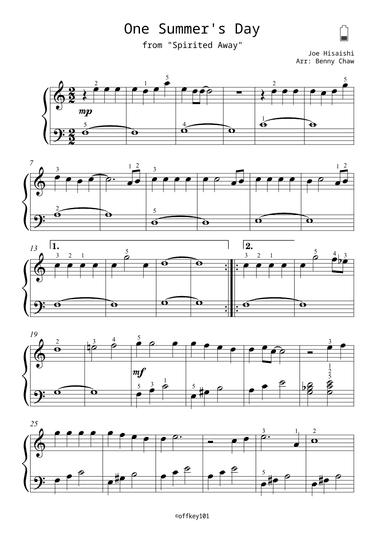 One Summer's Day (arr. Qin Zheng)