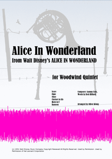 Alice In Wonderland from Walt Disney's ALICE IN WONDERLAND (arr. Oliver König)