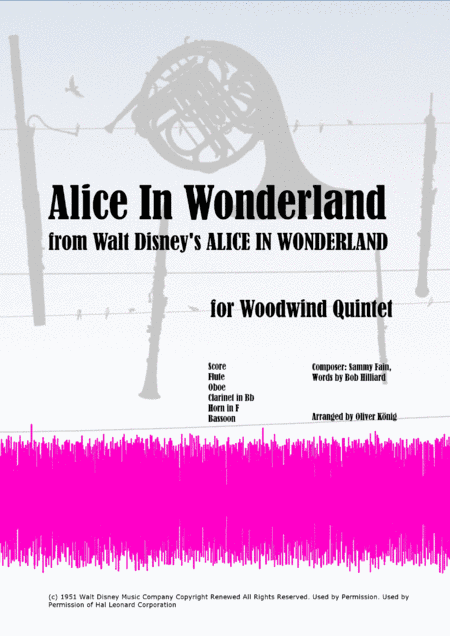 Alice In Wonderland from Walt Disney's ALICE IN WONDERLAND (arr. Oliver König)