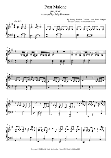 Post Malone (arr. Sally Beaumont)