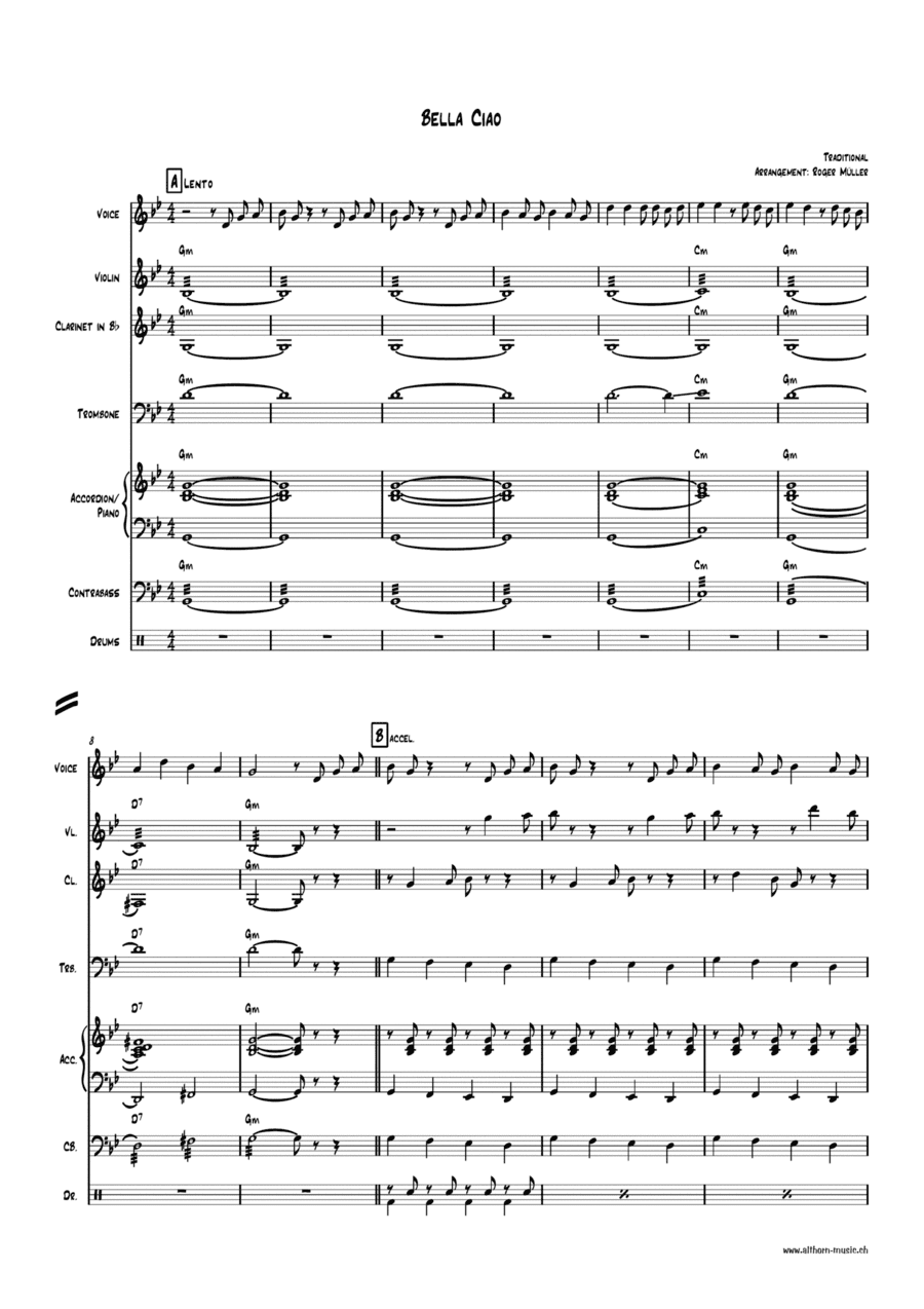 Bella Ciao (arr. Roger Müller)