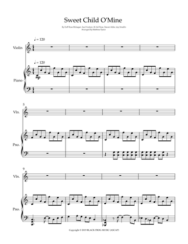 Sweet Child O' Mine (arr. Matthew pyeon)