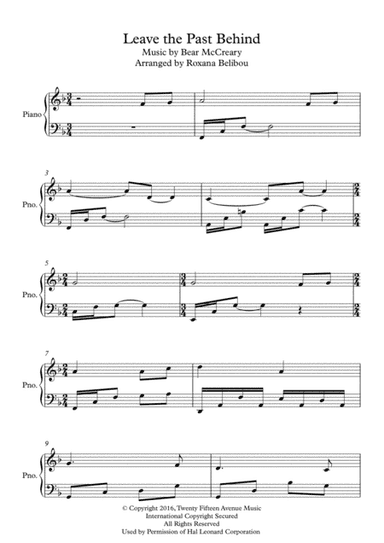 Leave The Past Behind (arr. Roxana Belibou)