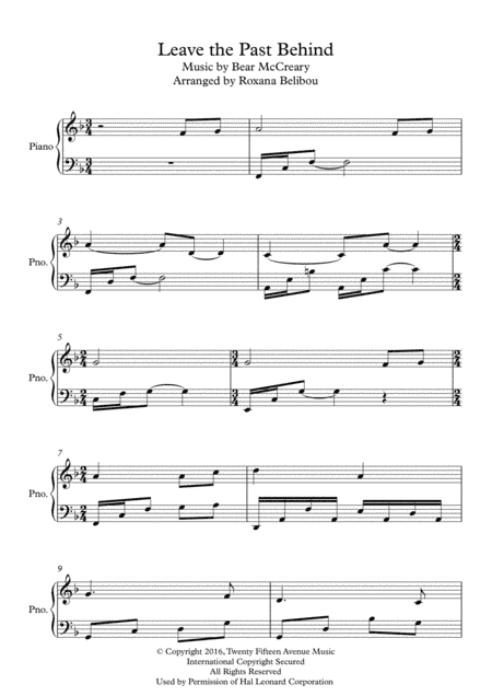 Leave The Past Behind (arr. Roxana Belibou)