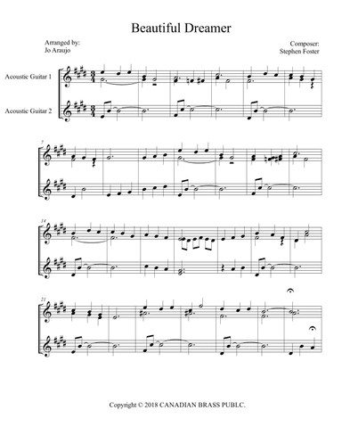 BEAUTIFUL DREAMER (arr. JO ARAÚJO)