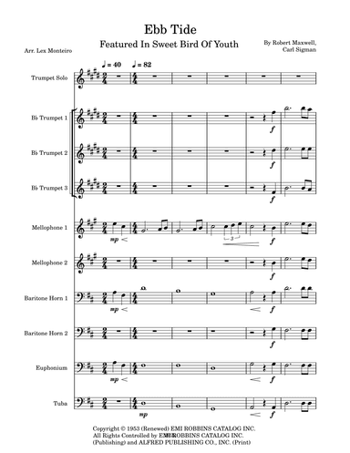 Ebb Tide (arr. Lex Monteiro)