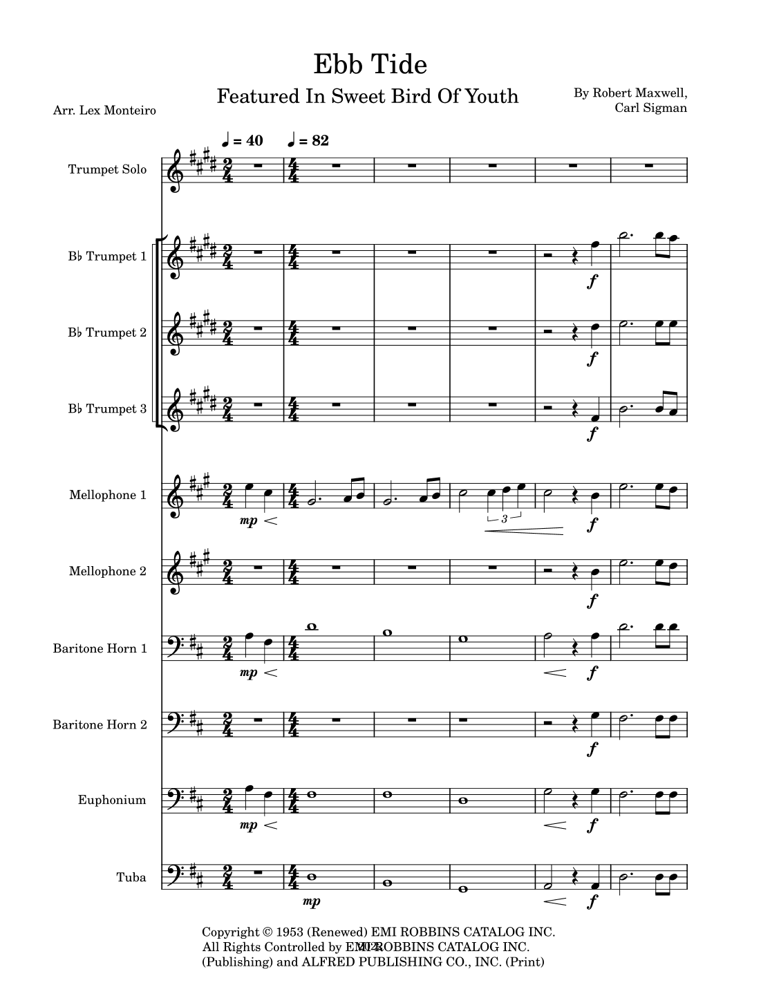 Ebb Tide (arr. Lex Monteiro)