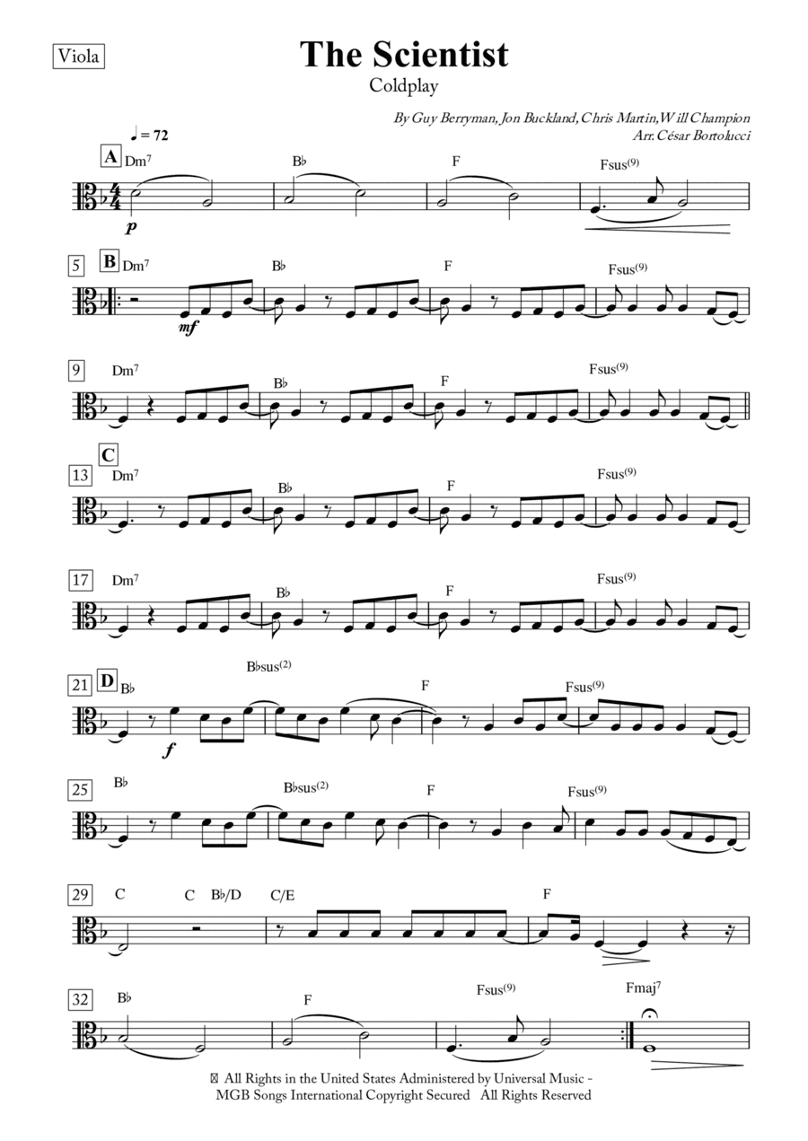 The Scientist (arr. ACT Bortolucci)