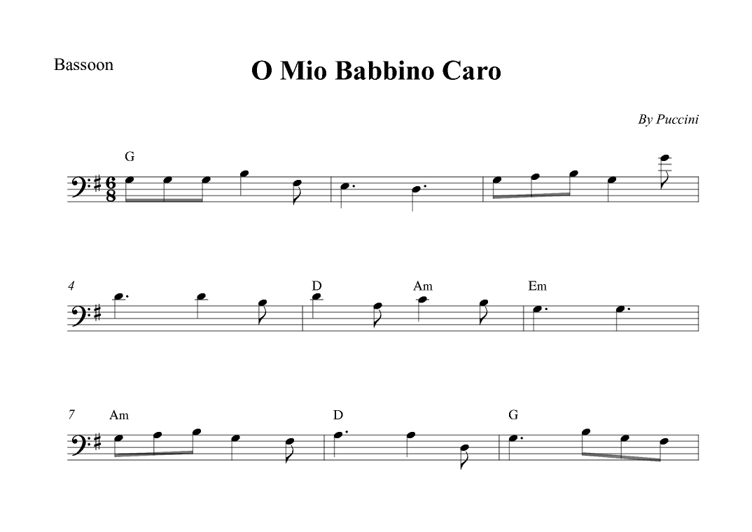 O Mio Babbino Caro (arr. Wesley S. SIlva)