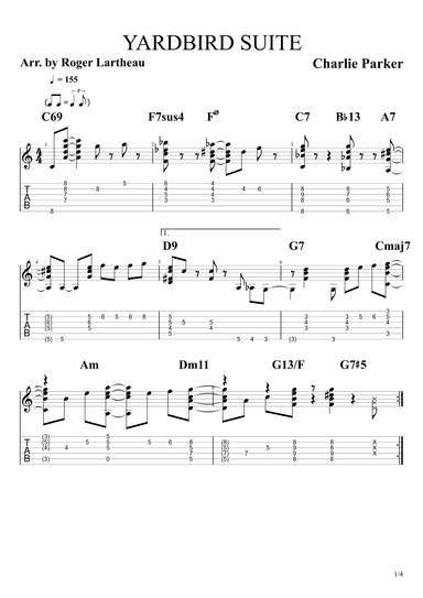 Yardbird Suite (arr. Roger Lartheau)