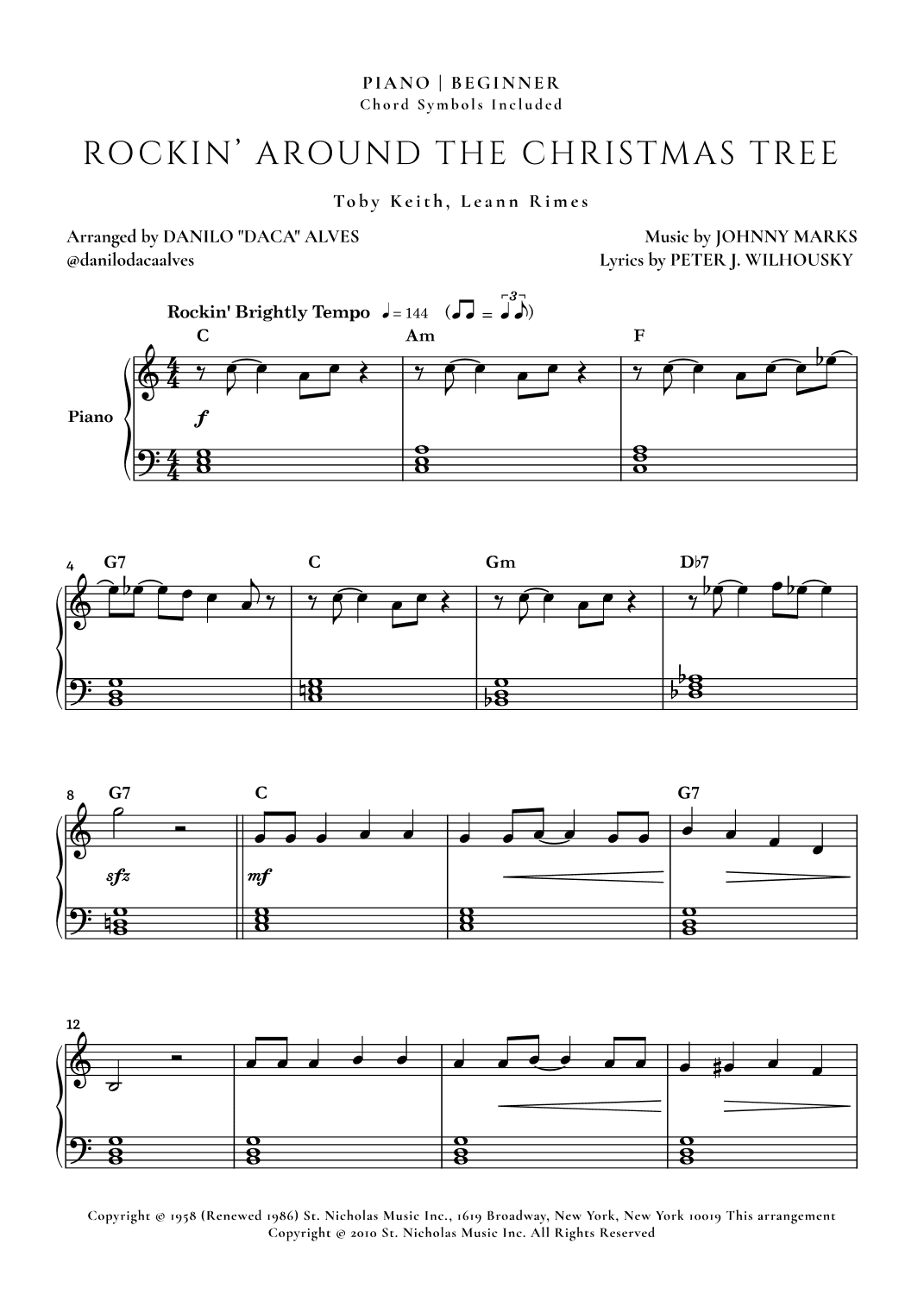 Rockin' Around The Christmas Tree (arr. Danilo "Daca" Alves)