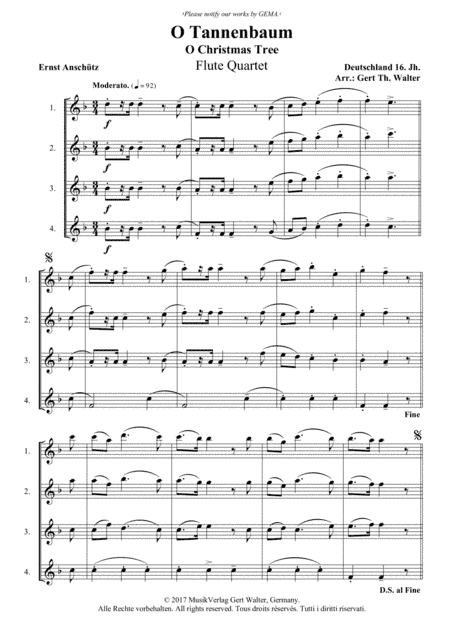 O Christmas Tree (arr. Gert Th. Walter)