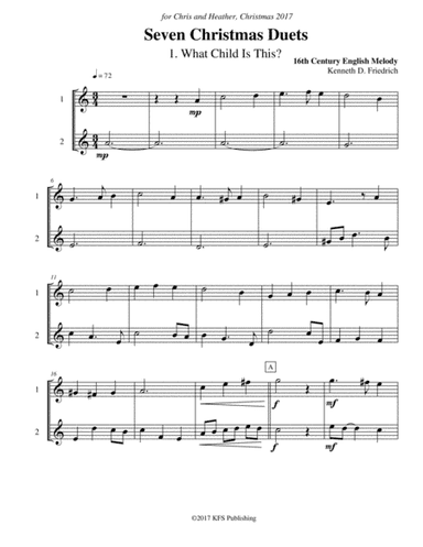Seven Christmas Duets (arr. Kenneth D. Friedrich)