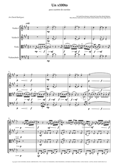 Un X100to (arr. David Rodríguez)